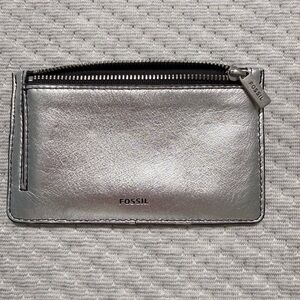 Fossil Metallic Silver Card Wallet